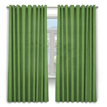 Шторы на люверсах вельвет салатовый