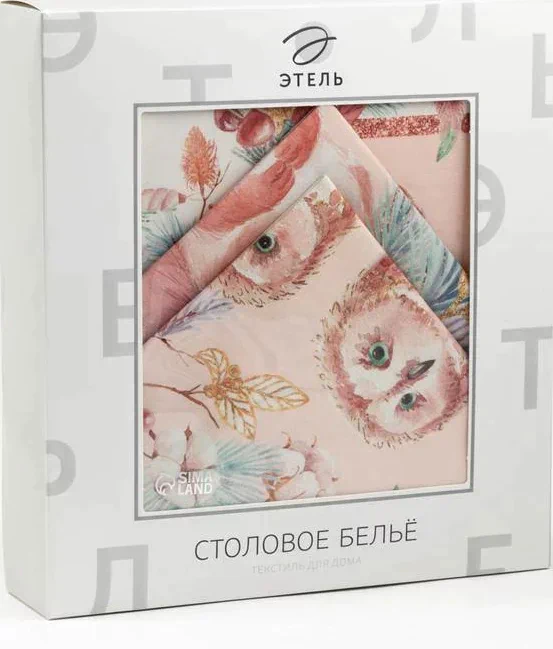 Набор столовый Pink magic: скатерть 150х110см +/-3см с ГМВО, салфетки 40х40см-4 шт, хл100%