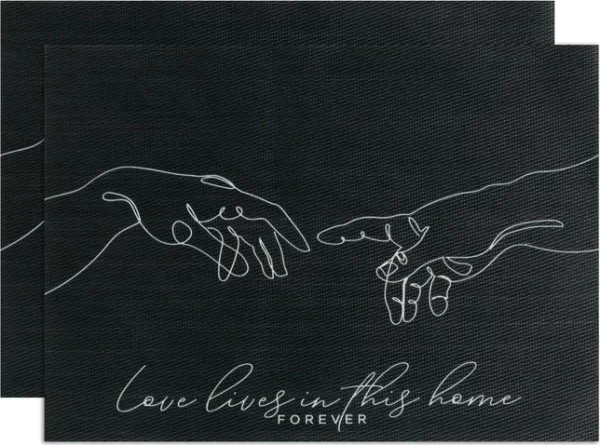 Набор салфеток на стол 2 шт. "Love lives" 40*29 см
