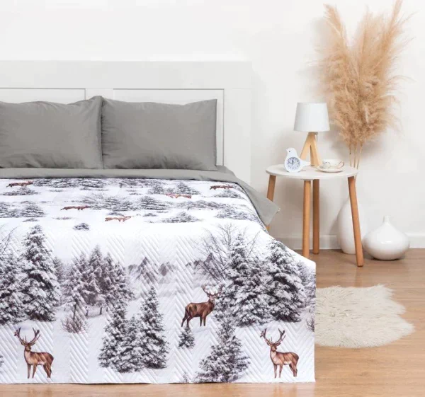 Покрывало "Этель" 1,5 сп Snow forest, 145х210см, микрофибра