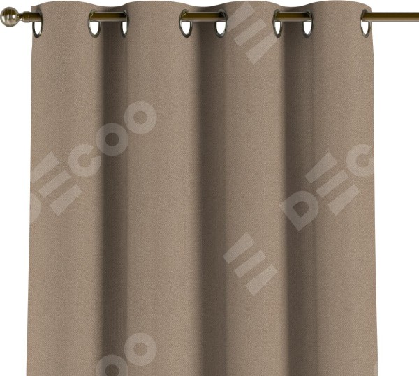 Комплект штор на люверсах лён димаут светло-бежевый