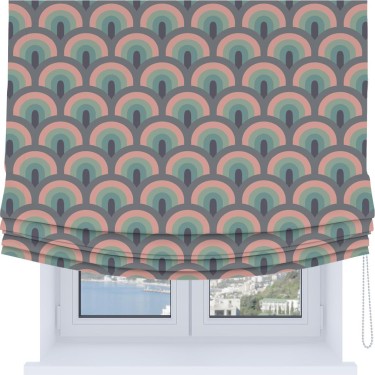 Римская штора Soft с мягкими складками, «Ретро орнамент»
