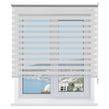 Рулонная штора День-ночь Metalic белый