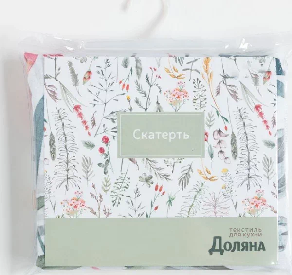 Скатерть Доляна «Луговые цветы» 145х220 см, 100% п/э
