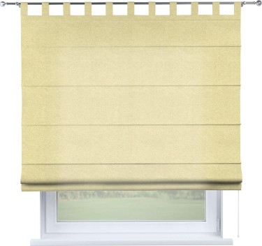 Римская штора на петлях «Кортин», ткань софт однотонный молочный