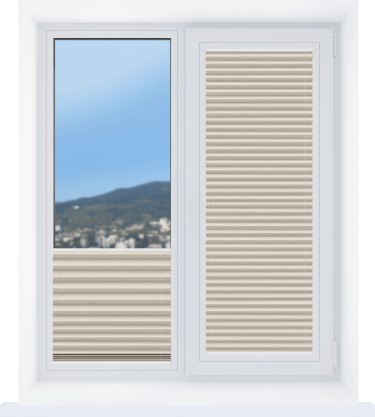 Штора плиссе ткань Виват бежевый