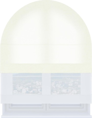 Римская штора «Кортин», канвас молочный, день-ночь для арочного проёма