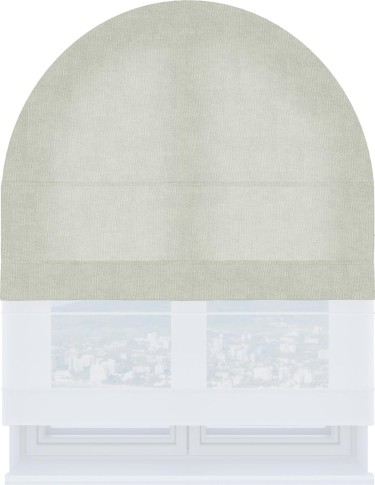 Римская штора «Кортин», канвас светло-серый, день-ночь для арочного проёма