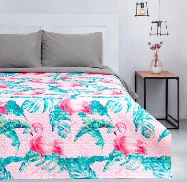 Покрывало "Этель" евро Tropical flamingo, 190*205 см, микрофибра