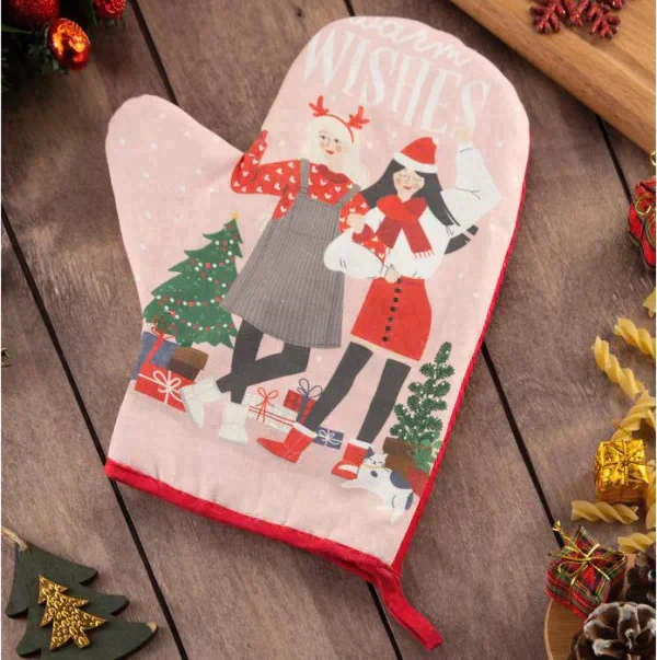 Варежка-прихватка "Warm Wishes" 20х28см, саржа, 100% х/л, ватин 250г/м2