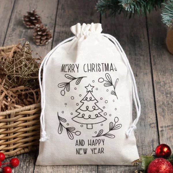 Набор в мешочке "Christmas" полотенце 40х73см, формочки для запекания 3 шт