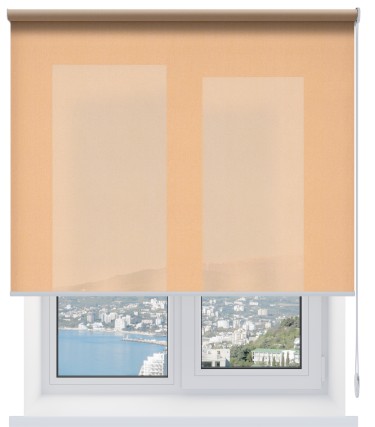 Рулонная штора Фокус 04, цвет персиковый однотонный, размер от 40 см