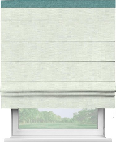 Римская штора «Кортин» с кантом Кинг, для проема, ткань лён молочный