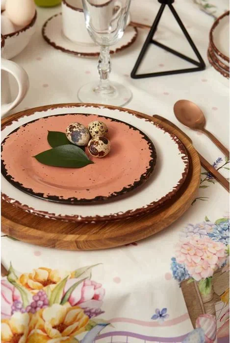 Скатерть "Этель" Spring easter d=214см +/-3см, 100% хл, саржа 190 гр/м2