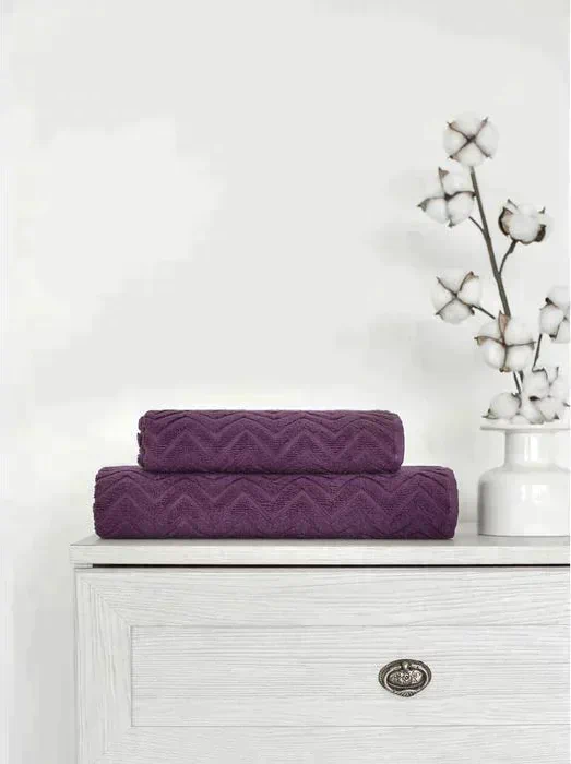 Полотенце махровое Zigzag, размер 50x90 см, цвет фиолетовый