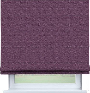 Римская штора «Кортин» для проема, ткань лён димаут, брусника