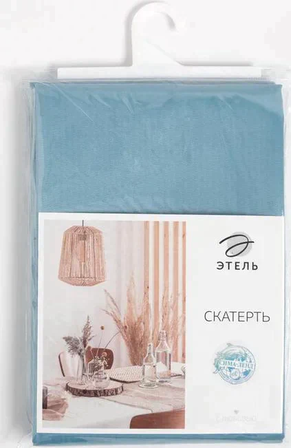 Скатерть Этель Elegance 150*300 +/-3см, цв.серо-синий, пл. 192 г/м2, хл с ВГМО