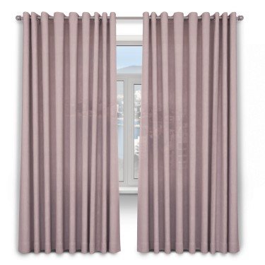 Шторы на люверсах вельвет розовая пудра