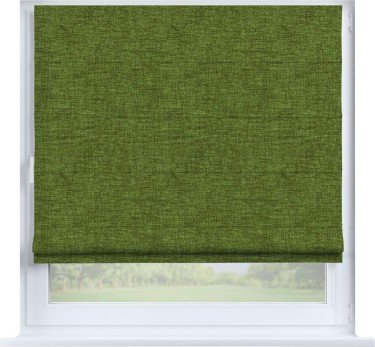 Римская штора «Кортин» на створку, ткань рогожка димаут, салатовый