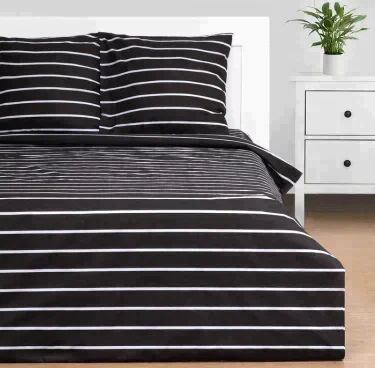 Постельное бельё Этель Дуэт Black stripes 143х215 см-2шт, 220х240 см, 70х70см-2шт, 100% хлопок, поплин