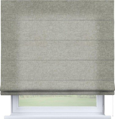 Римская штора «Кортин» для проема, ткань лён кашемир серый