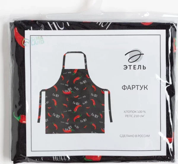 Фартук "Этель" Pepper 73х71 см, 100% хл, репс 210 гр/м2