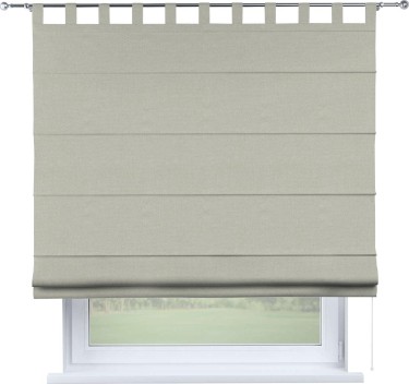 Римская штора на петлях «Кортин», ткань лён димаут, светло-серый