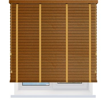 Деревянные жалюзи с тесьмой 50 мм. клен