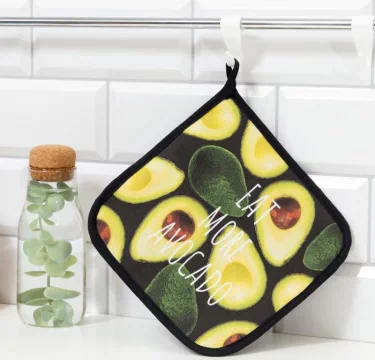 Прихватка "Avocado" 19х19 саржа,100% х/л,ватин 250г/м2