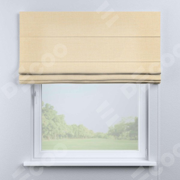 Римская штора «Кортин»,  лён, в бежевом цвете, ширина штор 40-100 см