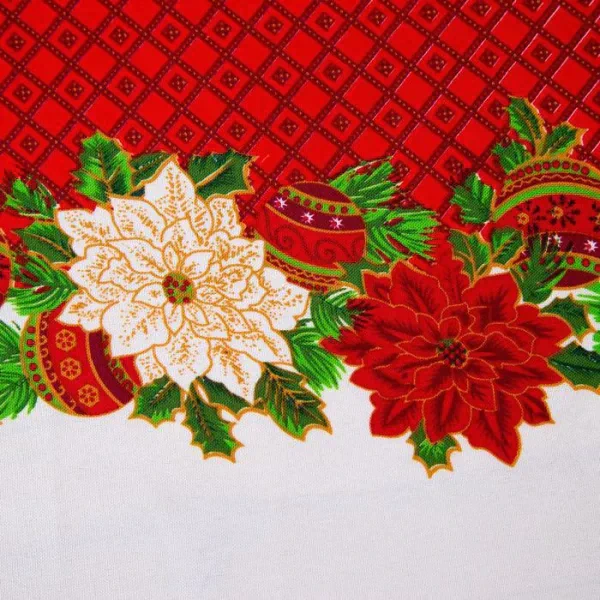 Скатерть Доляна «Новый год: Процветания в Новом году» 145×220 см, 100% п/э