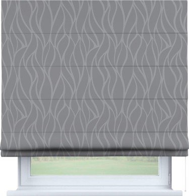 Римская штора «Кортин» для проема «Саванна графит»