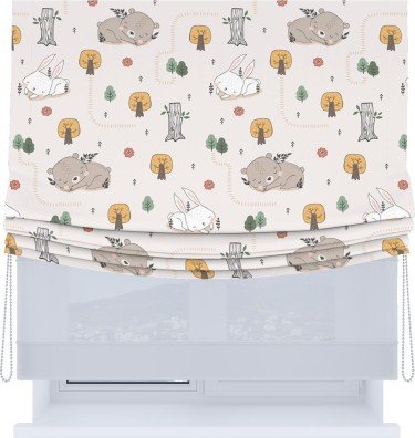 Римская штора «Кортин», день-ночь с мягкими складками, «Сладкие сны»