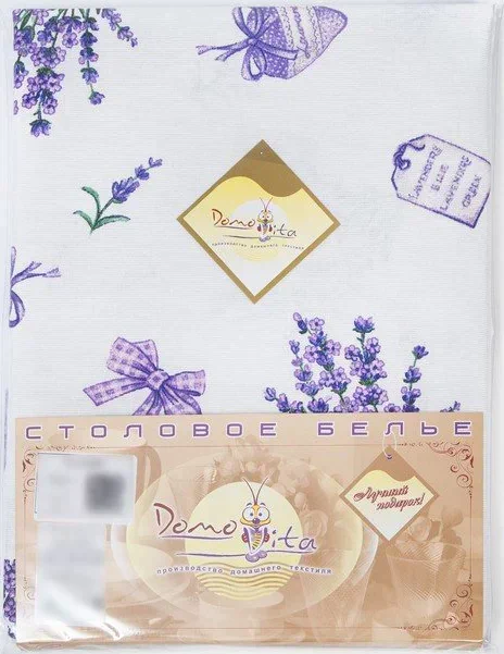 Скатерть 150х150 см "Сиреневая дымка (мини)", рогожка, хл 100%
