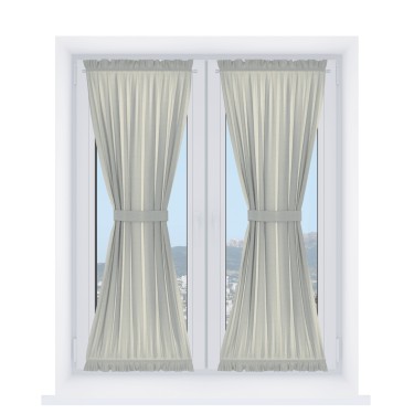 Штора песочные часы «Кортин», ткань лён димаут, светло-серый