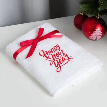 Полотенце подарочное Этель "Happy New Year" 50*90 см, 100% хл, 340 гр/м2