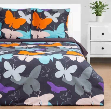 Постельное бельё Этель 1.5 сп Butterflies 143х215 см, 150х214 см, 70х70 см - 2 шт