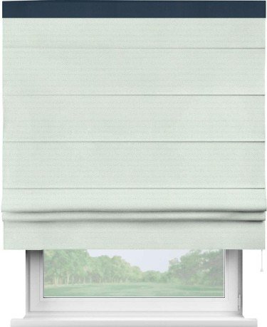 Римская штора «Кортин» с кантом Кинг, для проема, ткань блэкаут однотонный дымчато-молочный