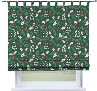 Римская штора на петлях «Рождественский узор»