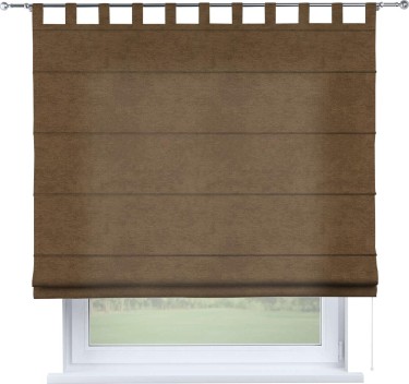 Римская штора на петлях «Кортин», ткань софт однотонный бронзовый