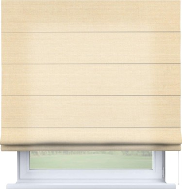 Римская штора «Кортин»,  лён, в бежевом цвете, ширина штор 40-100 см