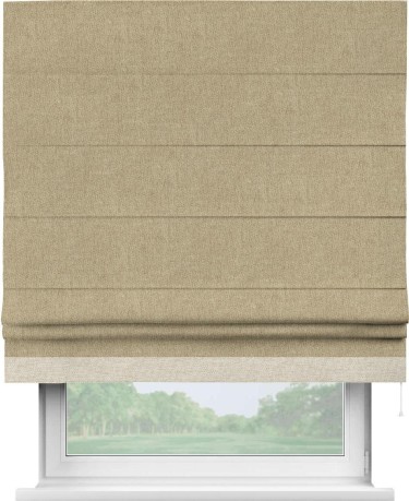 Римская штора «Кортин» с кантом Джестер, для проема, ткань стиф димаут бежевый