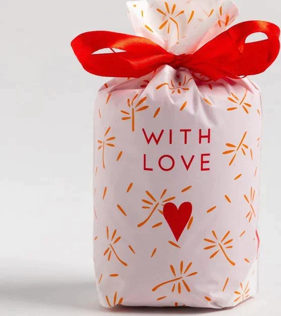 Полотенце в мешочке Экономь и Я "With love" 30*60 см, 100% хлопок, 320 гр/м2