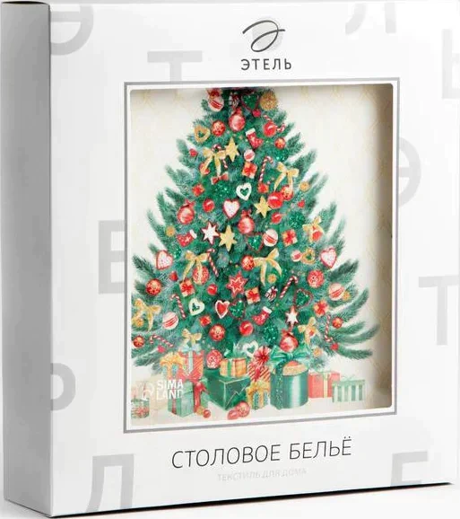 Скатерть "Этель" Golden Christmas  d=150 +/- 3см с ГМВО, 100%хл, саржа 190 гр/м2