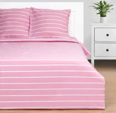 Постельное бельё Этель 1.5сп Pink stripes 143х215см, 150х214см, 70х70см-2 шт, 100% хлопок,поплин