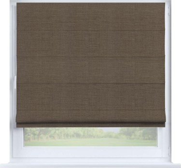 Римская штора «Кортин» на створку, ткань лён мокко