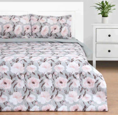 Постельное бельё Этель Евро Peonies 200х217 см, 220х240 см, 50х70 см-2 шт, поплин,125 г/м2