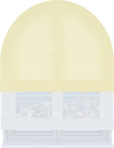 Римская штора «Кортин», канвас светло-бежевый, день-ночь для арочного проёма