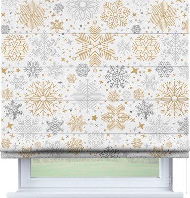 Римская штора «Кортин» для проема «Снежное очарование»