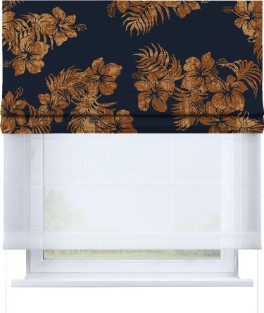 Римская штора «Кортин» день-ночь «Китайская роза»